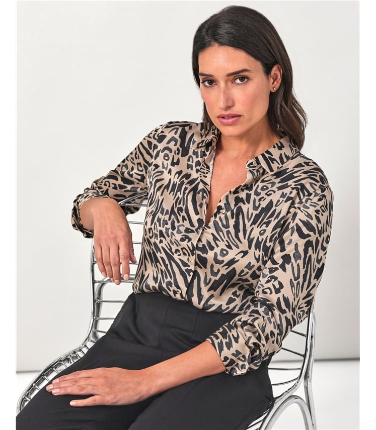 Sand Washed Pure Silk Satin Blouse