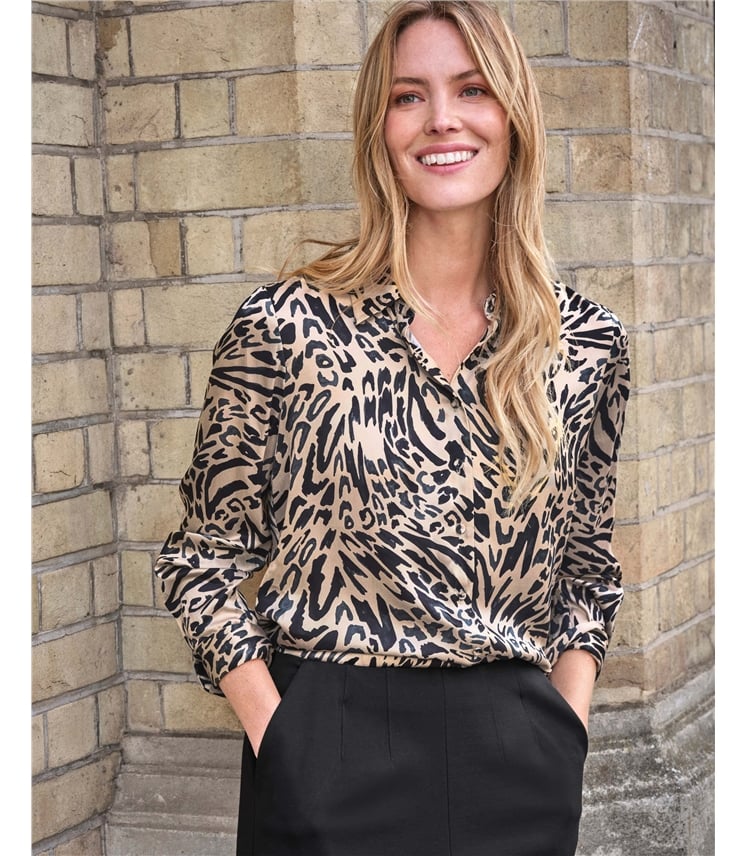 Sand Washed Pure Silk Satin Blouse