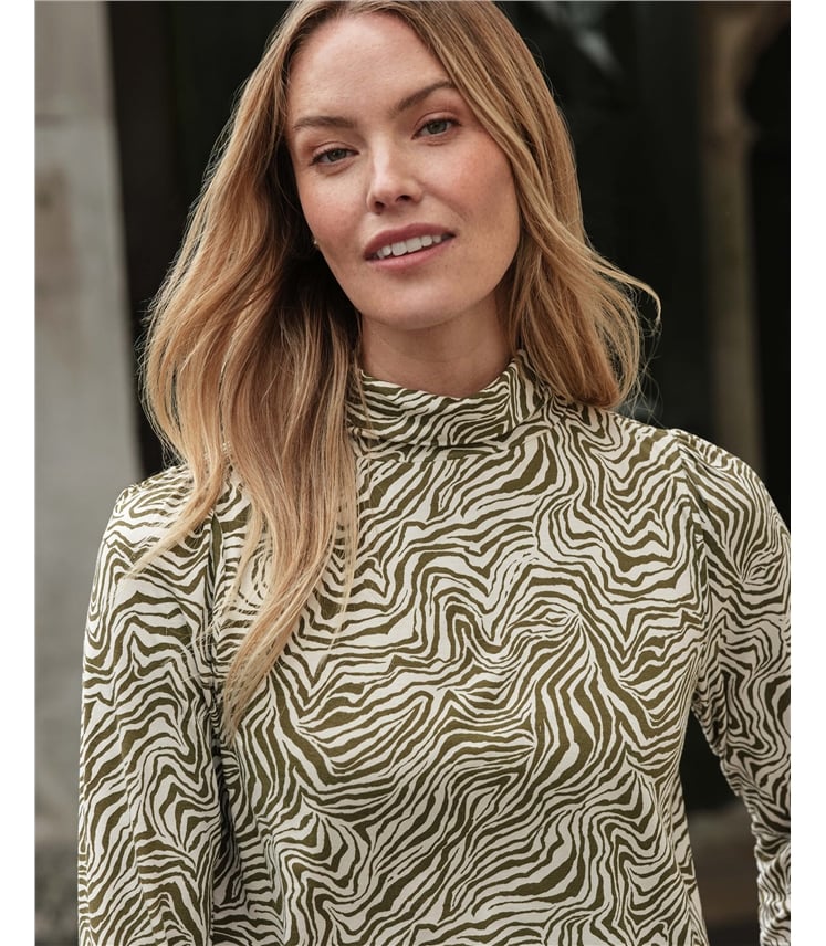 Turtle Neck Jersey Dress in Meet Me At The Met main image 1