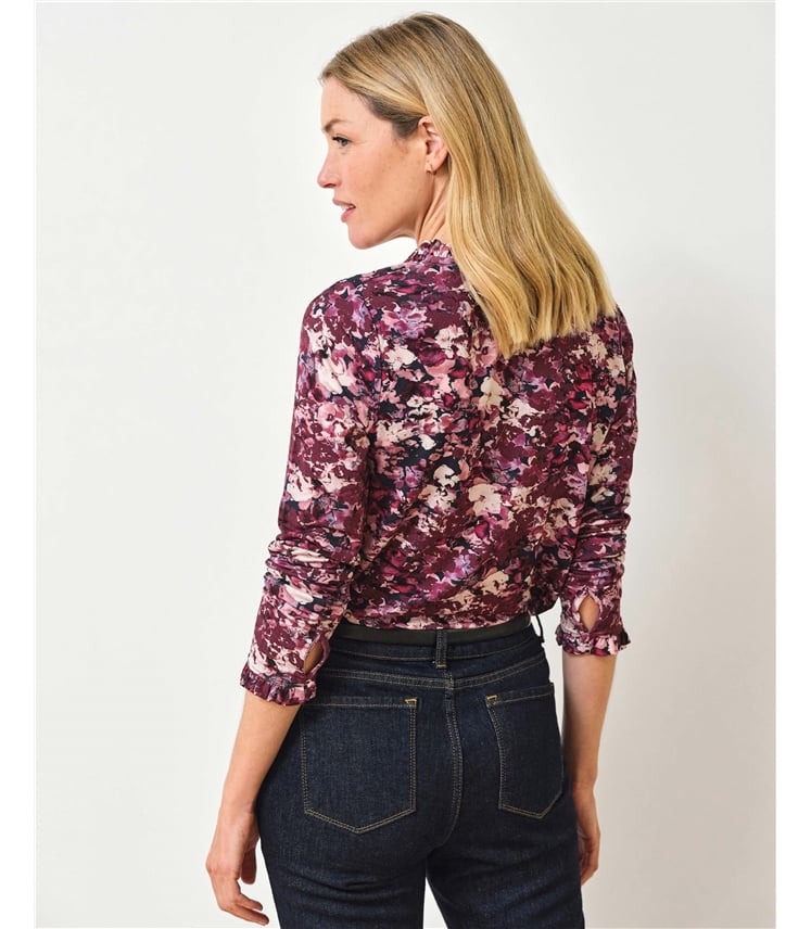 Frill V Neck Top