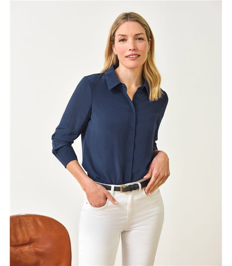 Pure Washed Silk Shirt