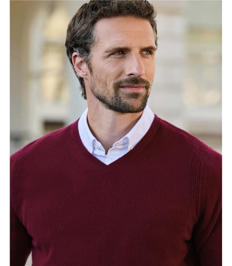 Mens Cashmere V Sweater