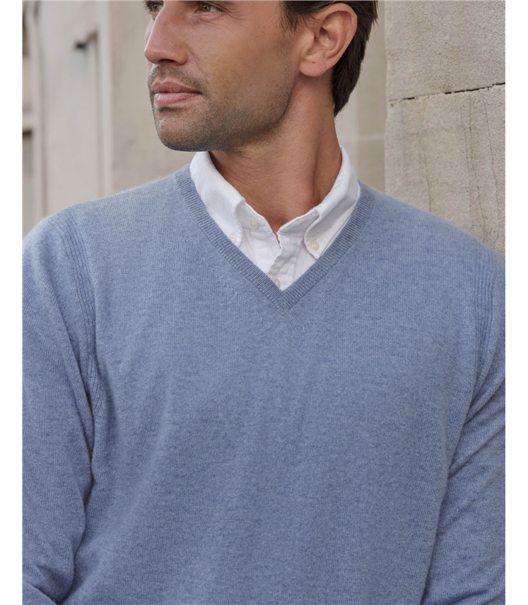 Mens Cashmere V Sweater