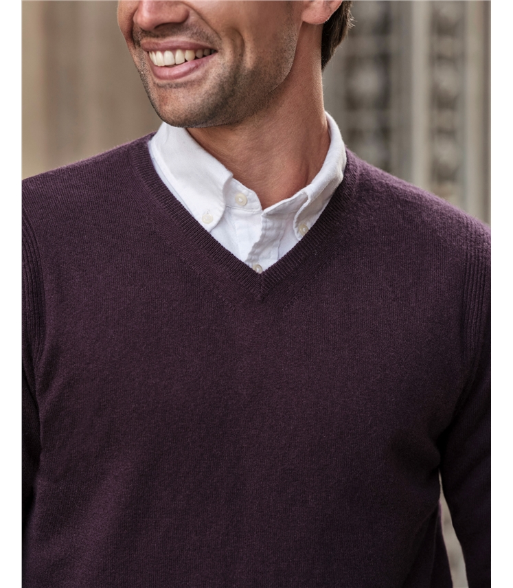 Mens Cashmere V Sweater