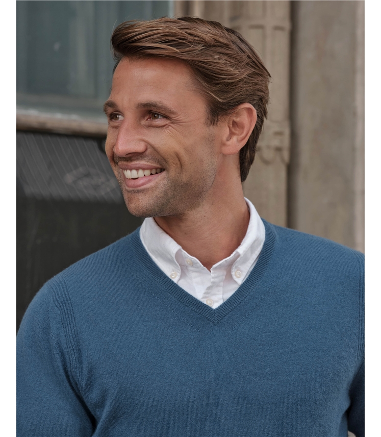 Mens Cashmere V Sweater