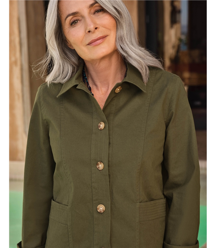 Stitch Pocket Cotton Jacket