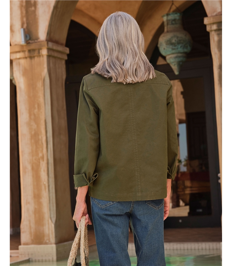 Stitch Pocket Cotton Jacket