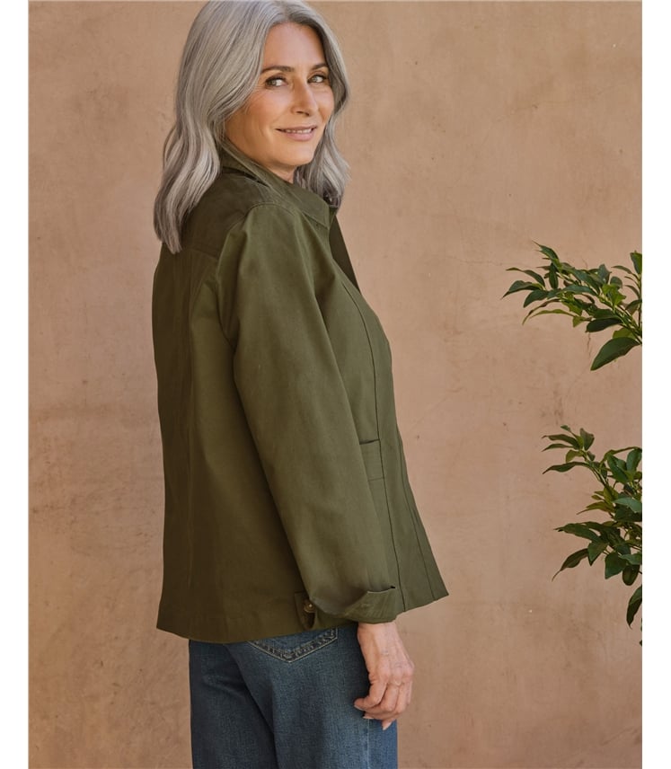 Stitch Pocket Cotton Jacket