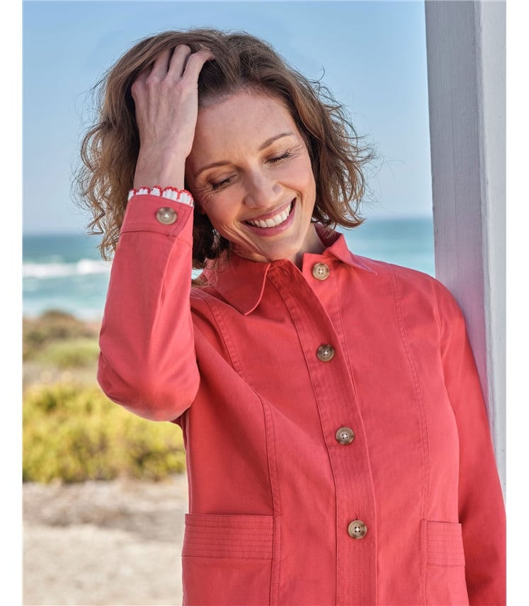 Stitch Pocket Cotton Jacket