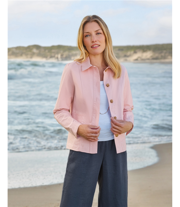 Veste en coton à poches cousues