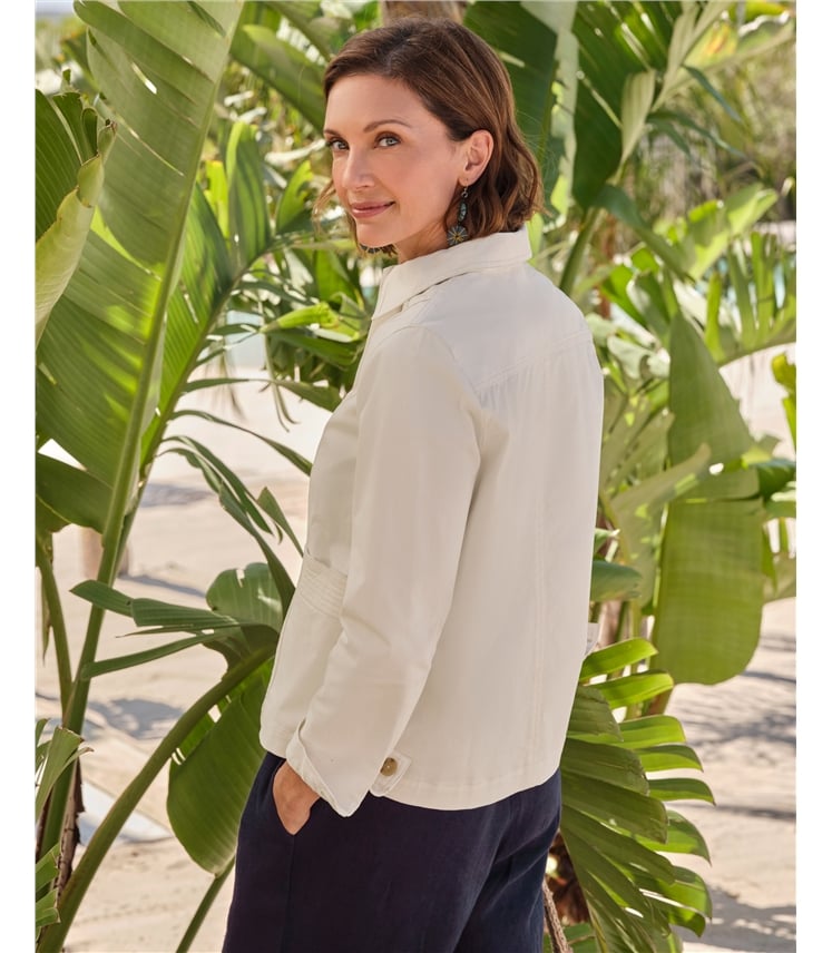 Stitch Pocket Cotton Jacket