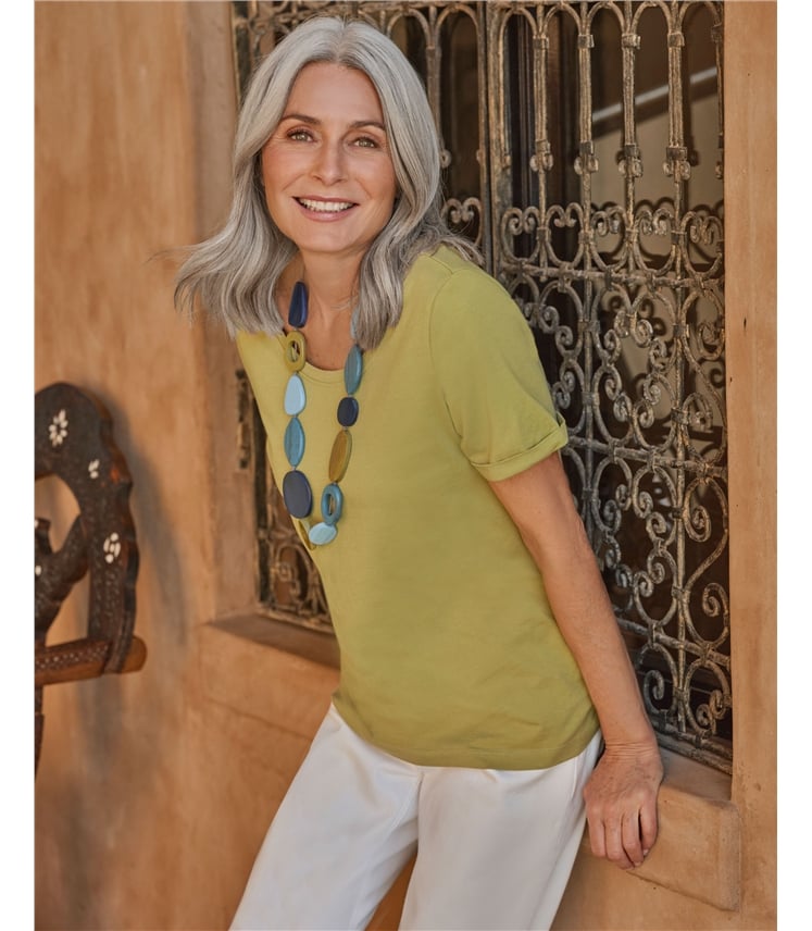 Organic Cotton Scoop Neck Top