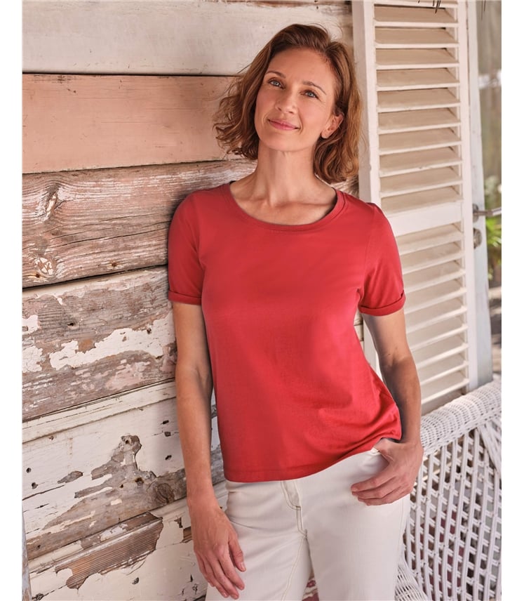 Organic Cotton Scoop Neck Top