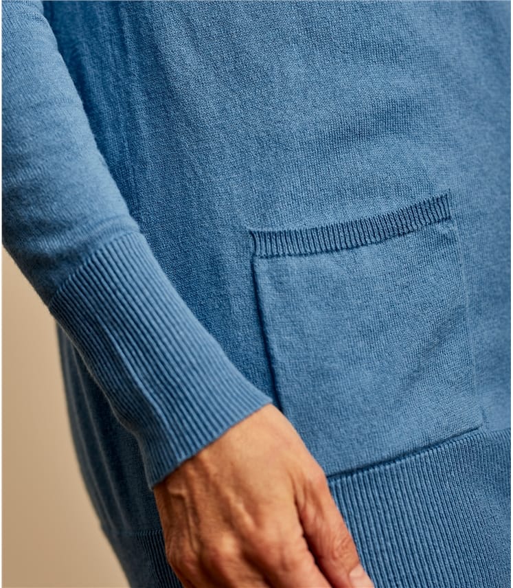 Silk and Cotton Long Cardigan