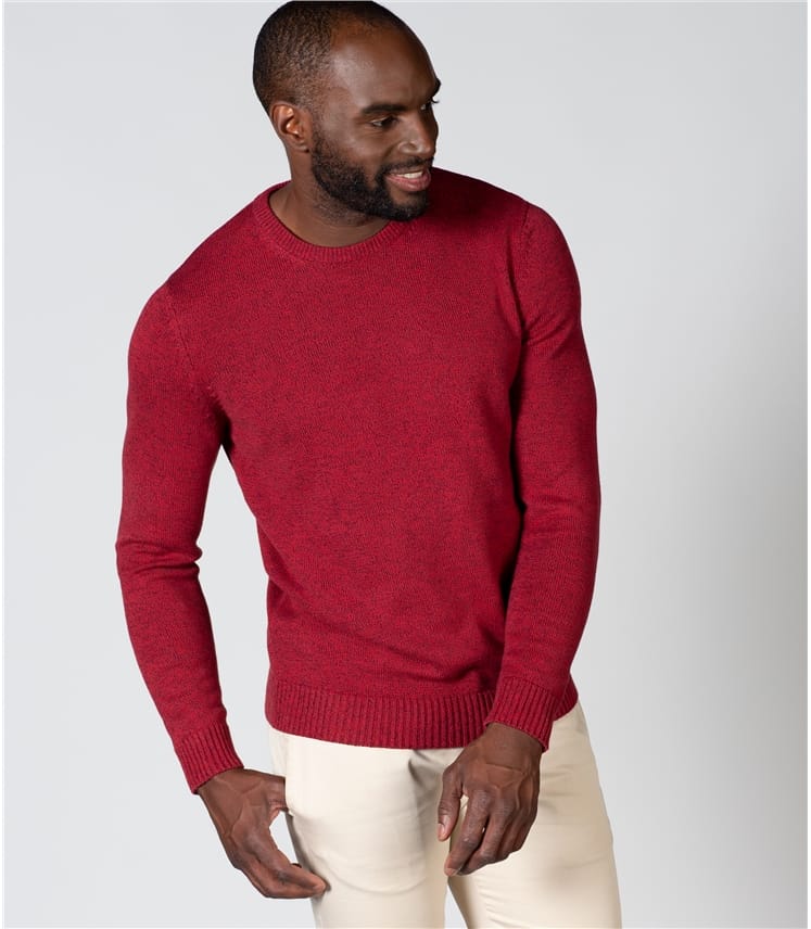 Garnet | Mens 100% Cotton Crew Neck Sweater | WoolOvers US