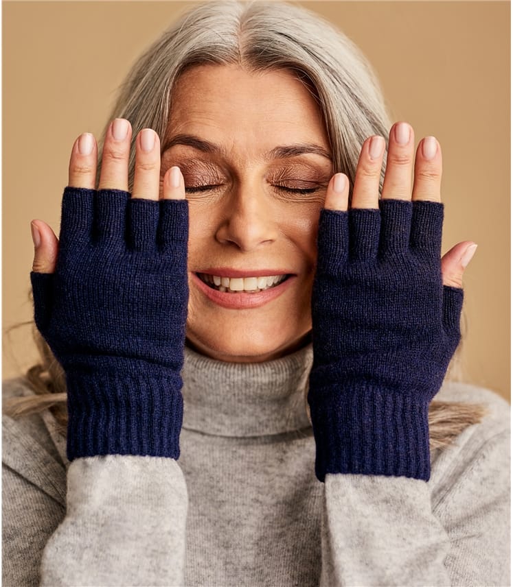 Eden Womens Lambswool Fingerless Gloves WoolOvers US