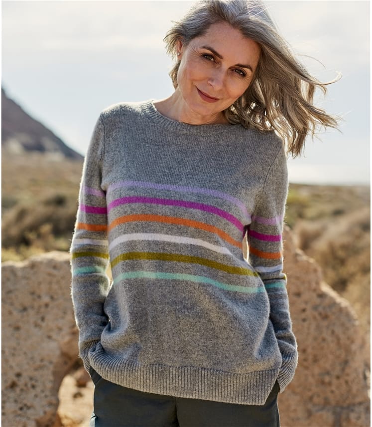 grey stripe sweater