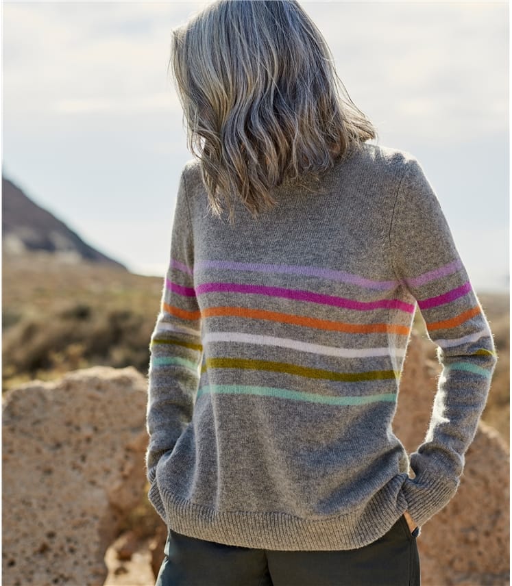 grey stripe sweater