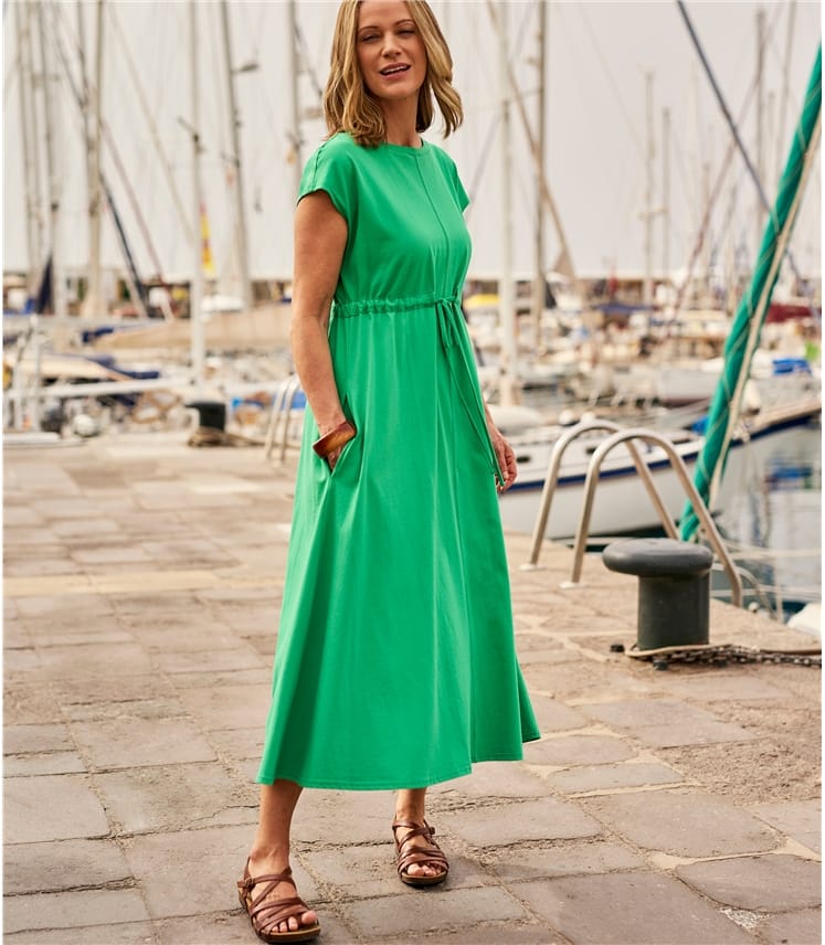 green cotton dress uk