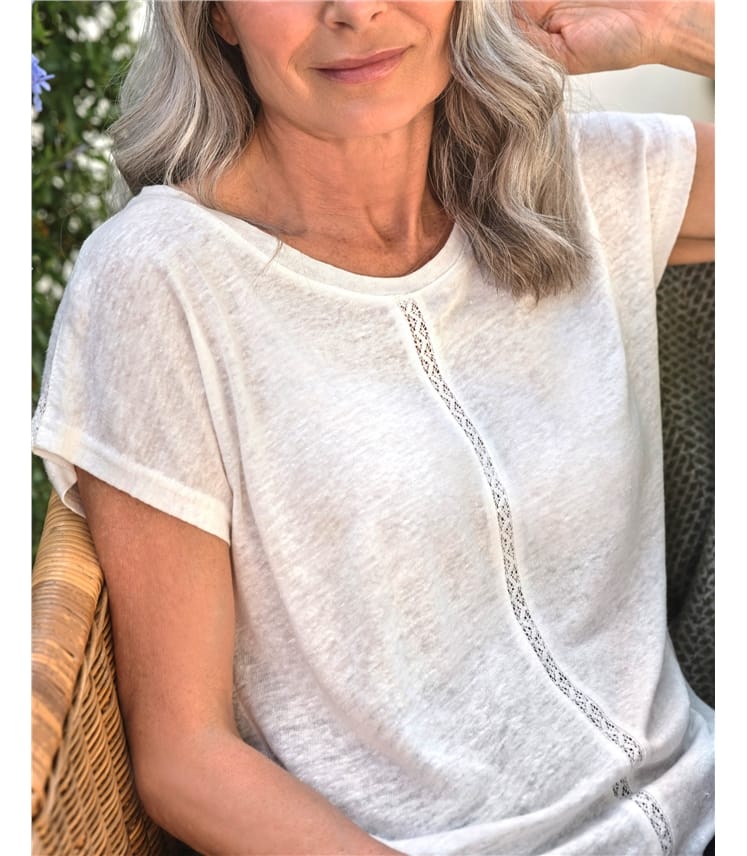 Linen Jersey Insert T-Shirt