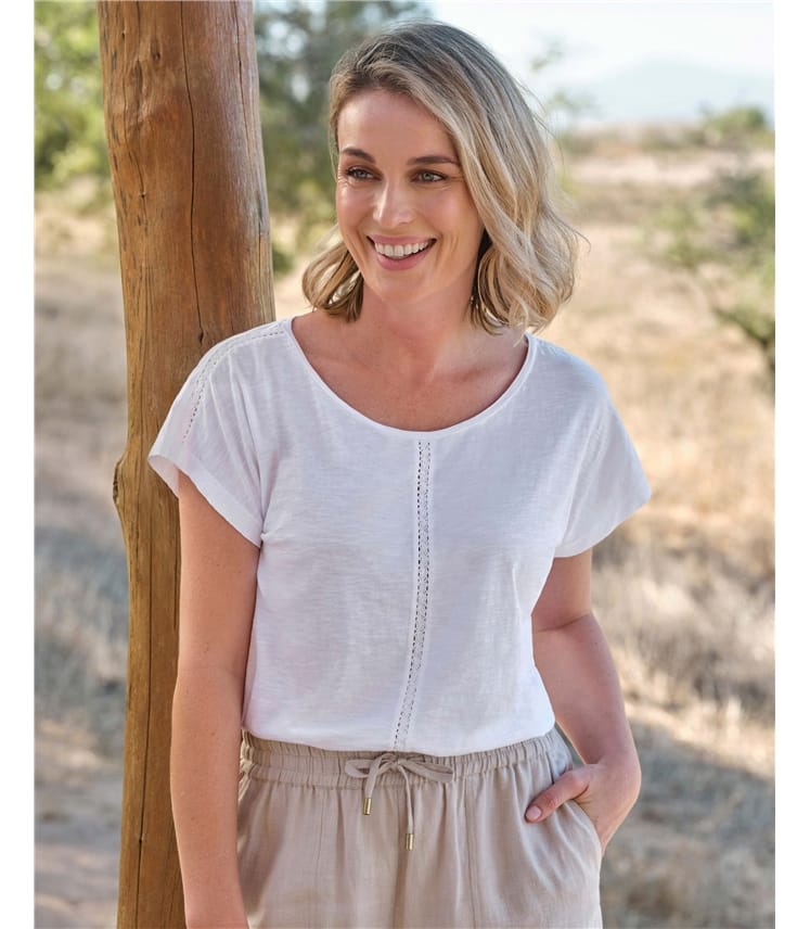 Linen Jersey Insert T-Shirt