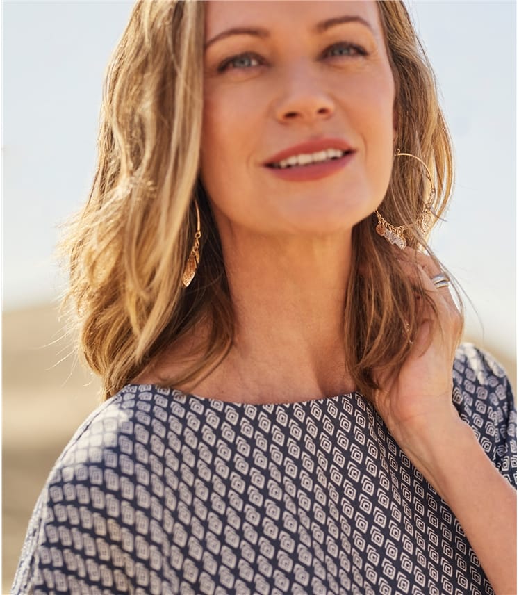 Womens Tile Print Dress