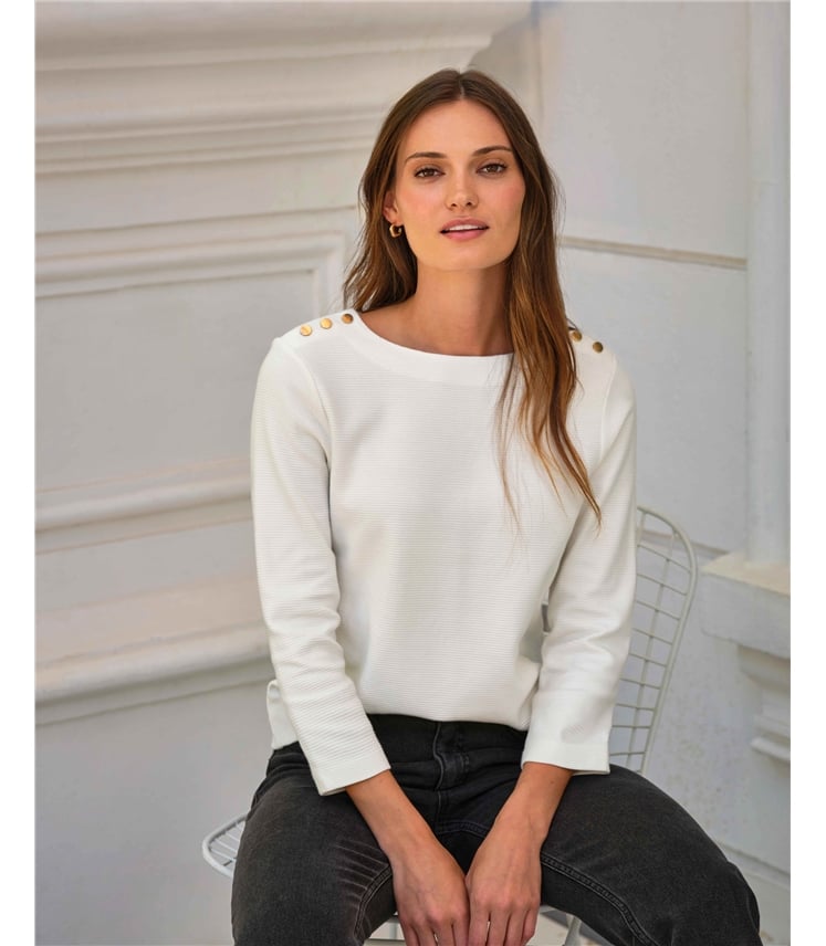 Button Shoulder Ottoman Top