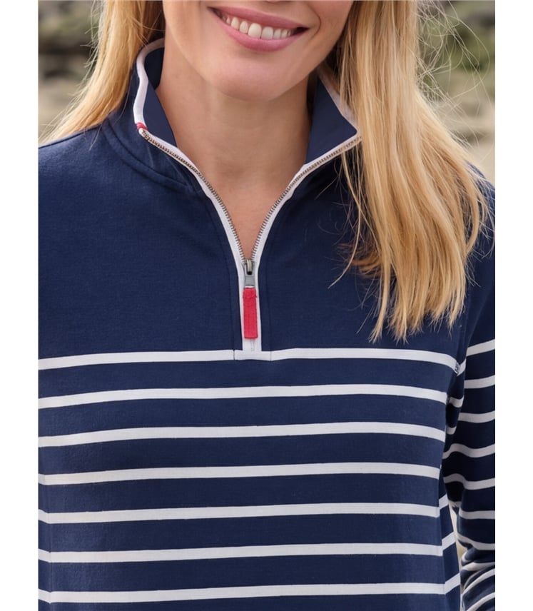 Cotton Half Zip Sweatshirt