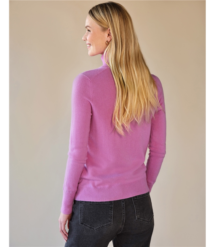 Womens Cashmere Turtle Neck Sweater