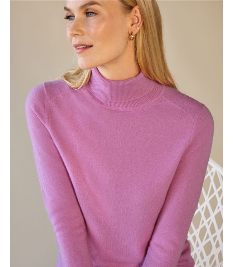 Womens Cashmere Turtle Neck Sweater