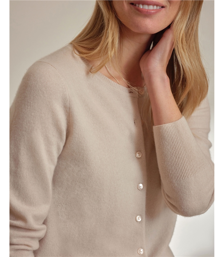 Cashmere Crew Neck Cardigan
