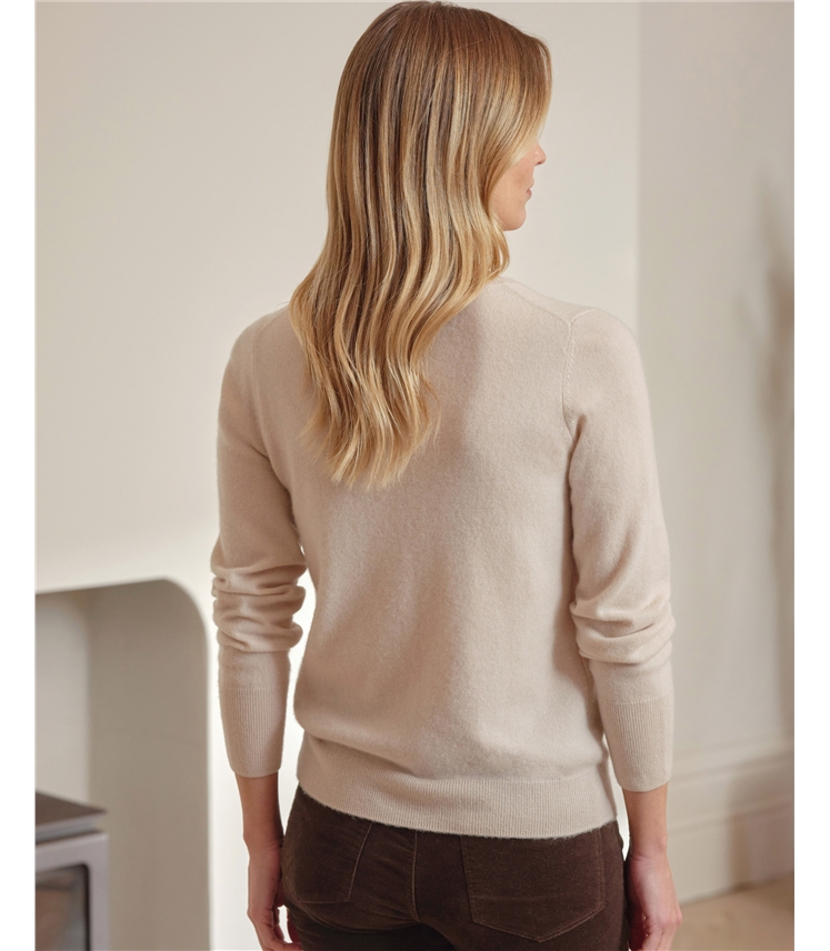 Cashmere Crew Neck Cardigan