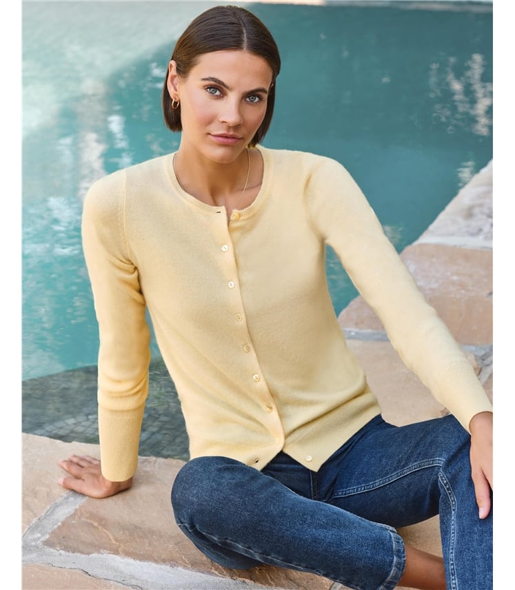 Cashmere Crew Neck Cardigan