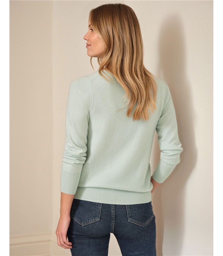 Cashmere Crew Neck Cardigan