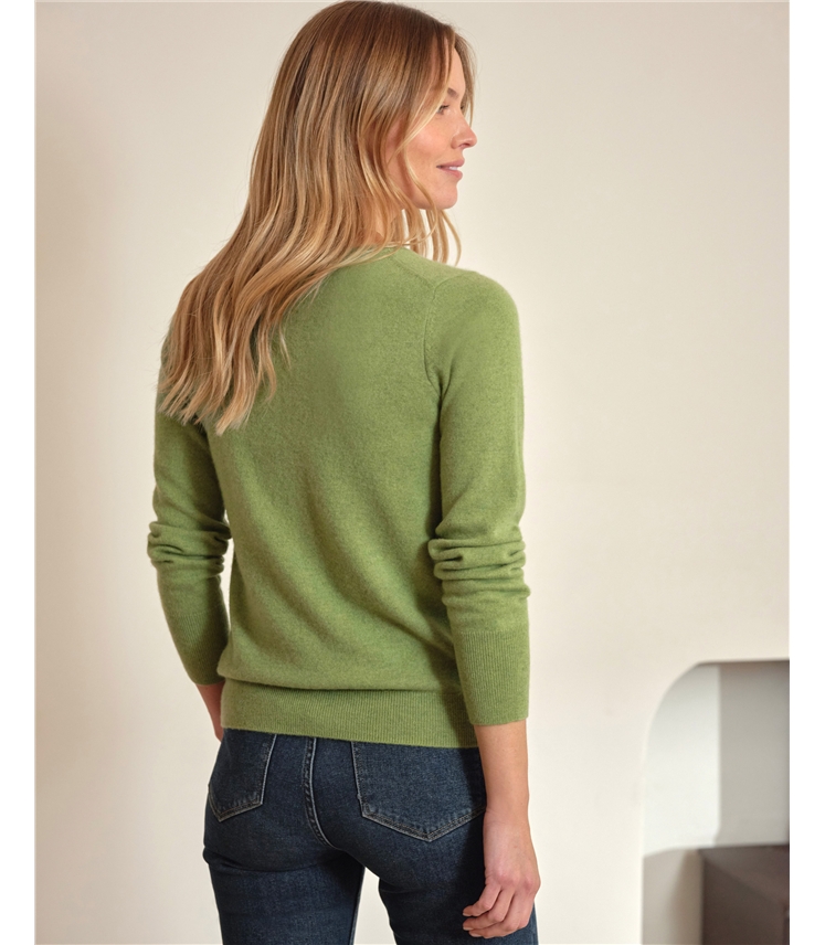 Cashmere Crew Neck Cardigan