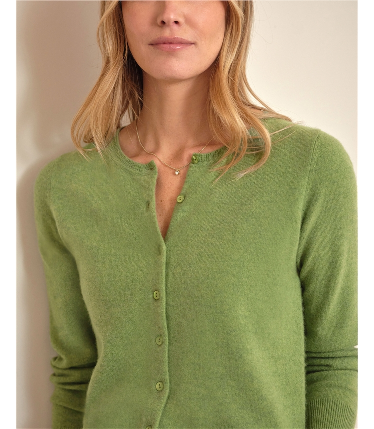 Cashmere Crew Neck Cardigan