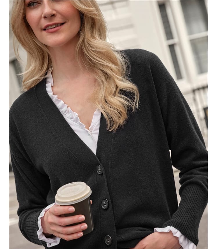 Pure Cashmere Boyfriend Cardigan