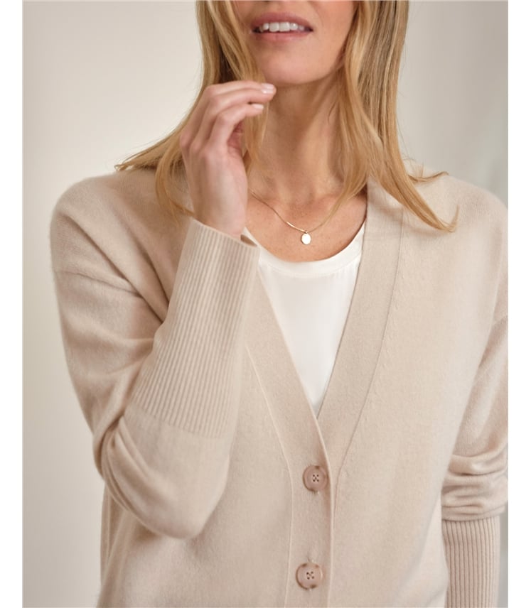 Pure Cashmere Boyfriend Cardigan