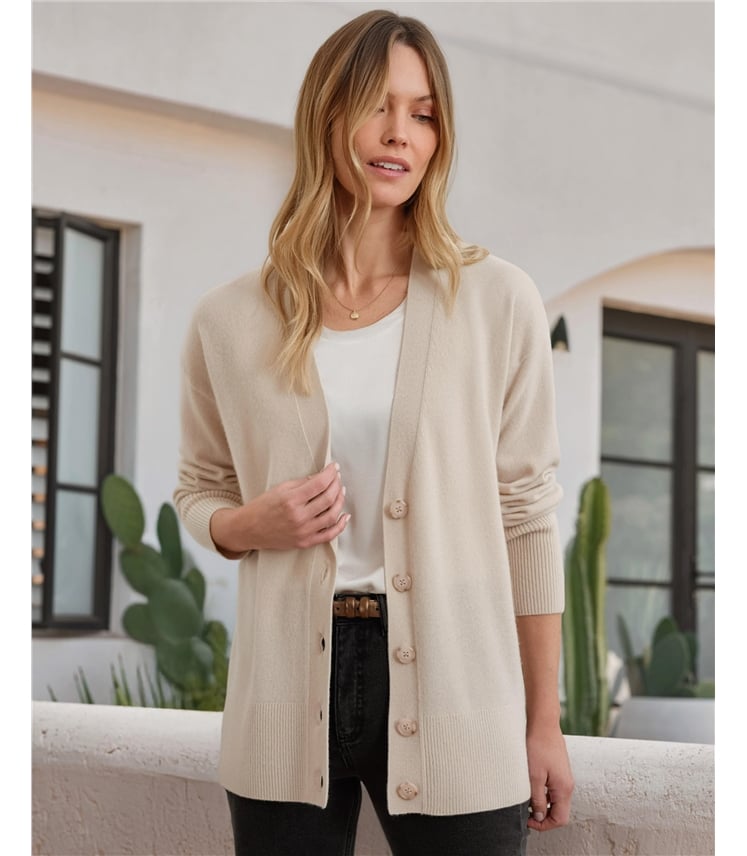 Pure Cashmere Boyfriend Cardigan