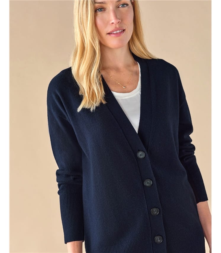 Pure Cashmere Boyfriend Cardigan