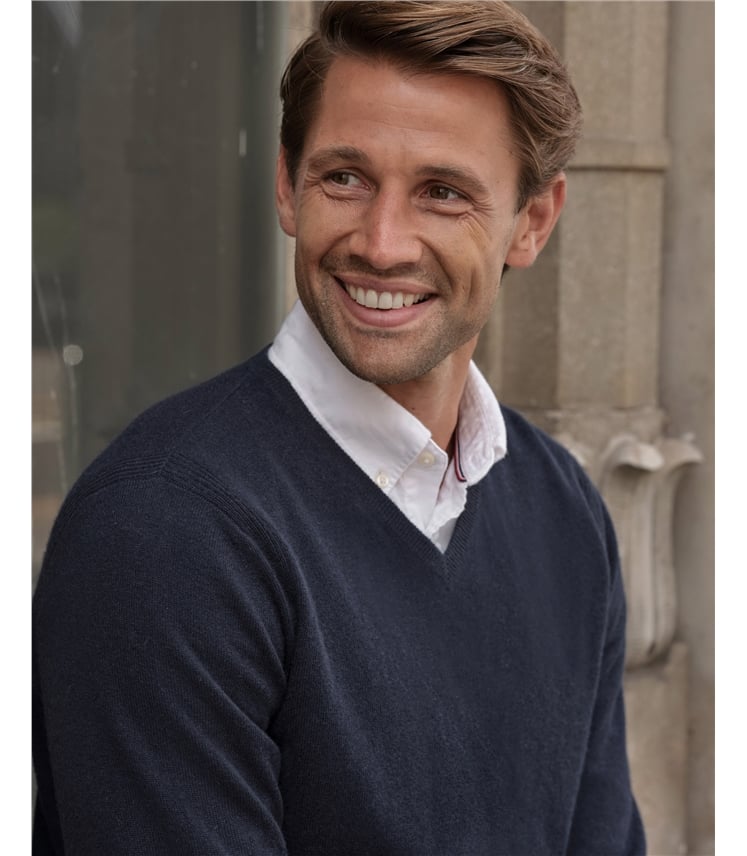 Mens Cashmere V Sweater