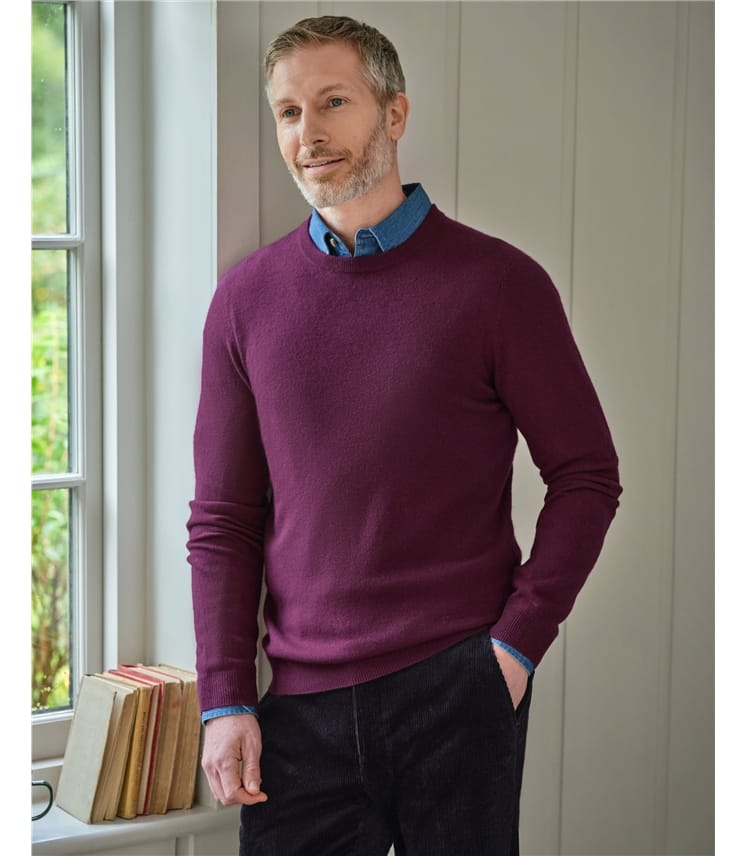 Pull à col rond - Homme - Pur Cachemire