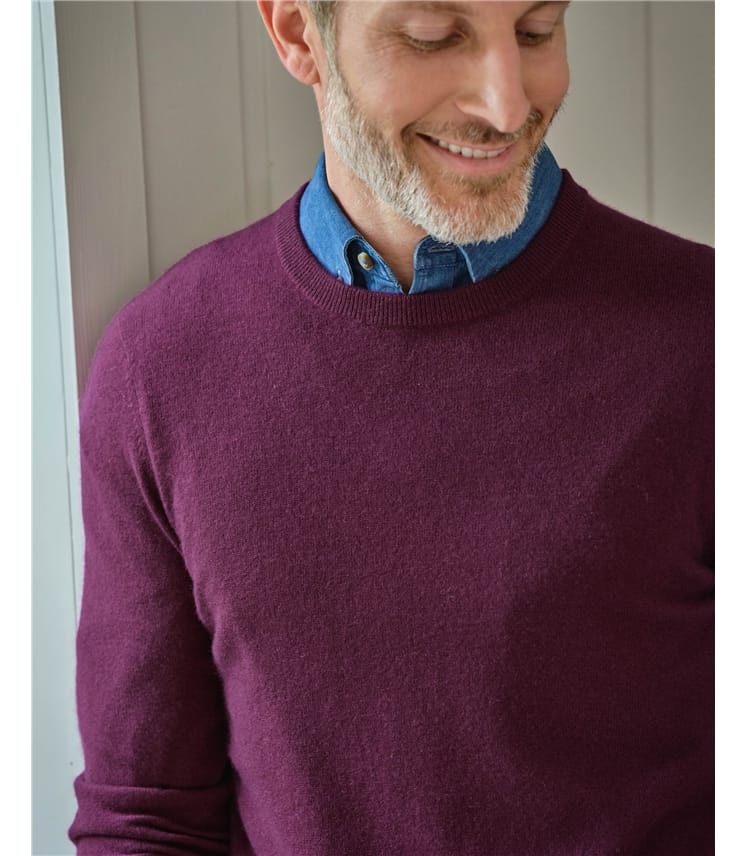 Pull à col rond - Homme - Pur Cachemire