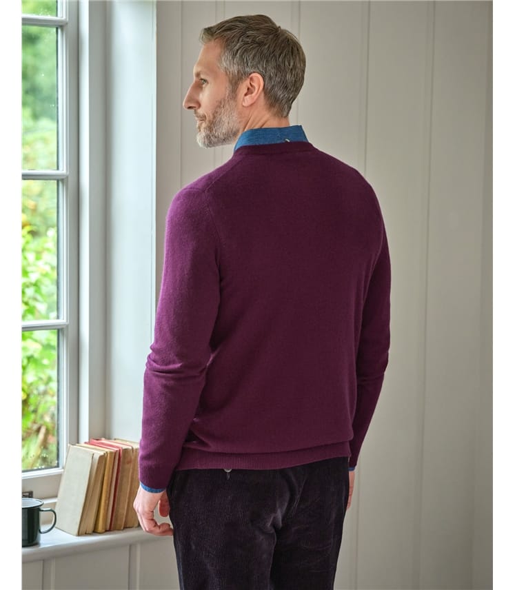 Pull à col rond - Homme - Pur Cachemire