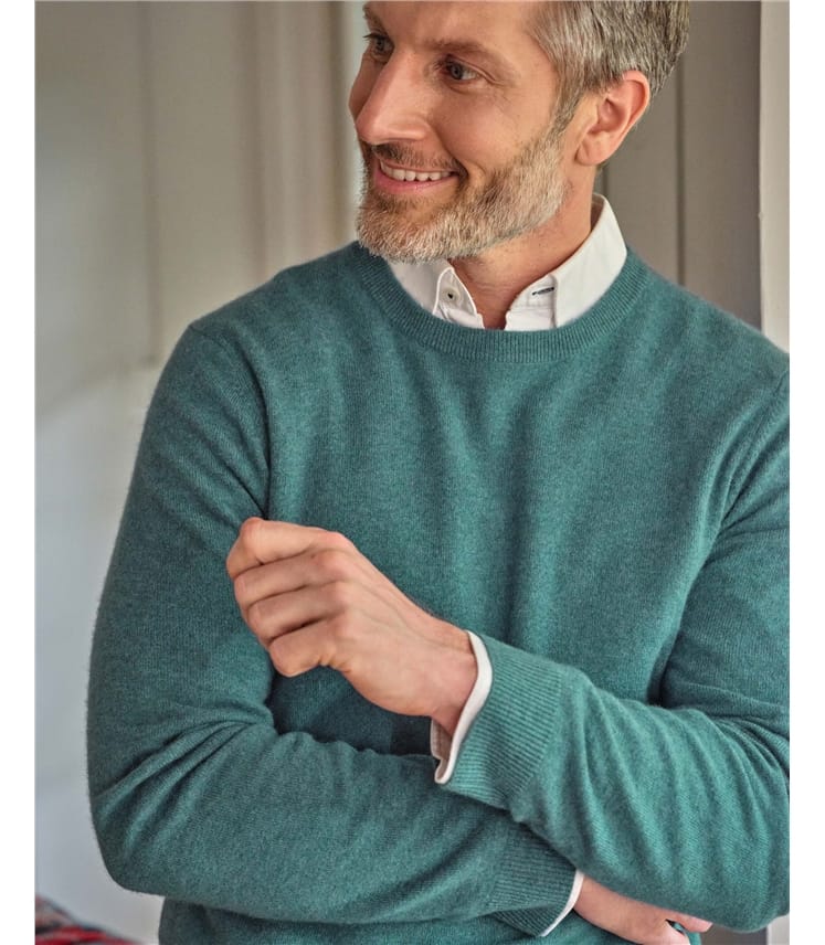 Pull à col rond - Homme - Pur Cachemire