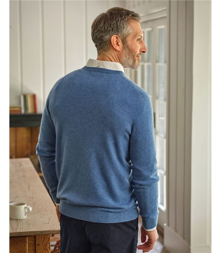 Pull à col V - Homme - Pur Cachemire