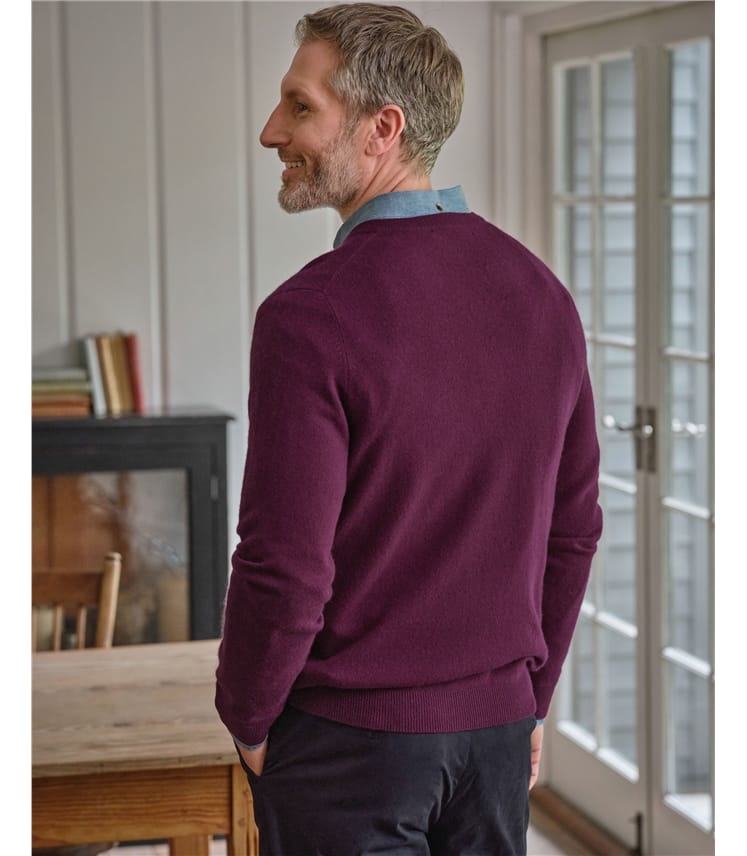 Pull à col V - Homme - Pur Cachemire