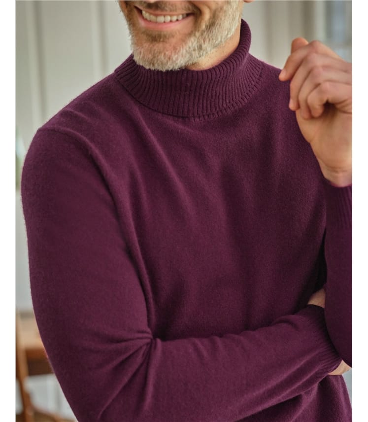 Pull à col roulé - Homme - Pur Cachemire