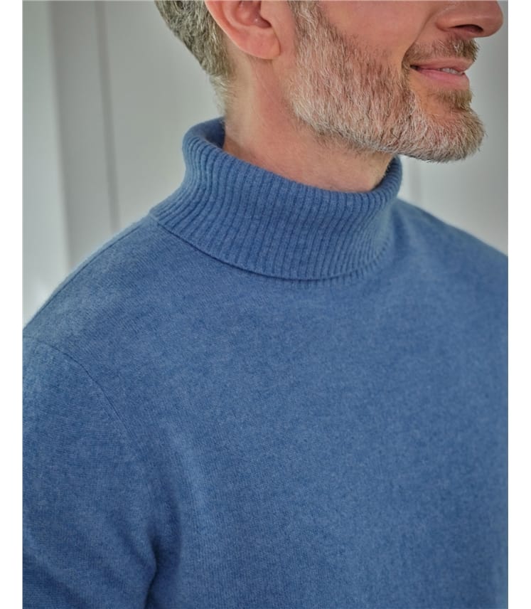 Pull à col roulé - Homme - Pur Cachemire