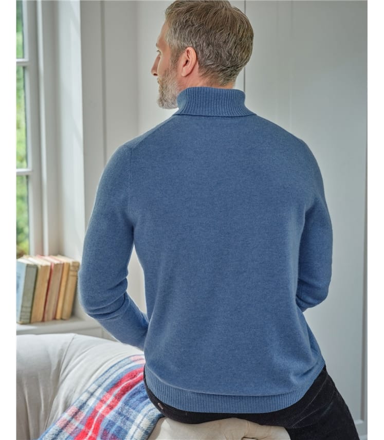 Pull à col roulé - Homme - Pur Cachemire